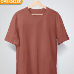 Coral Oversized Plain T-Shirt For Men