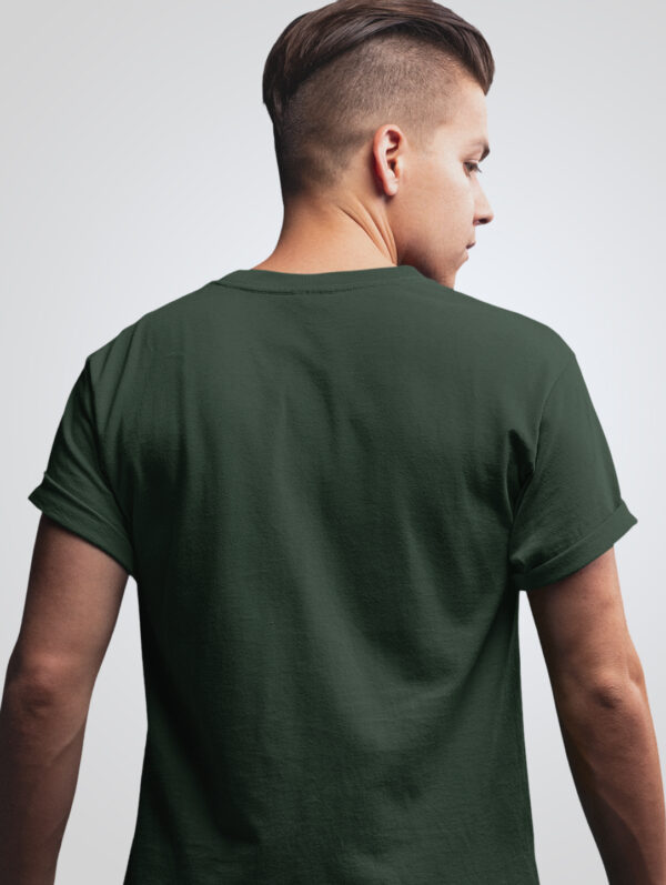 Plain Bottle Green T-Shirt For Men's