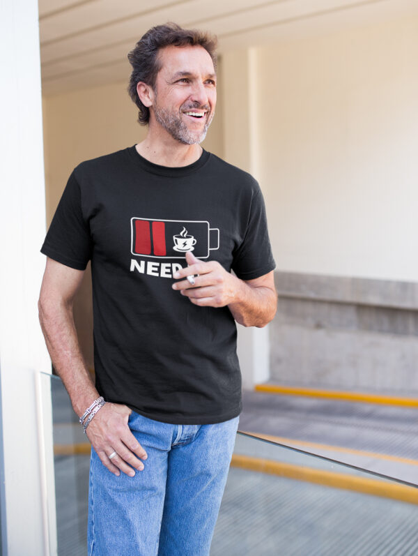 Men's Black T-Shirt Need Tea