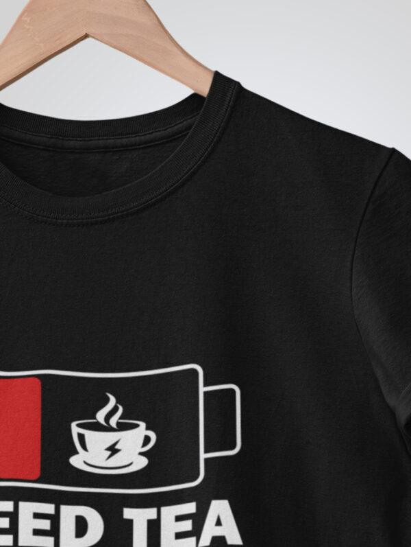 Men's Black T-Shirt Need Tea