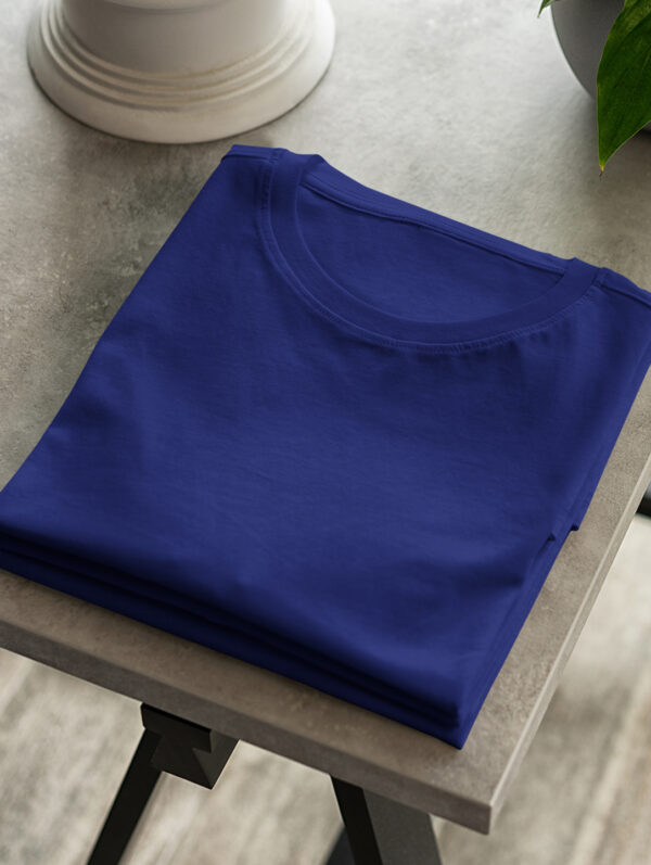 Royal Blue Oversized Plain T-Shirt For Men