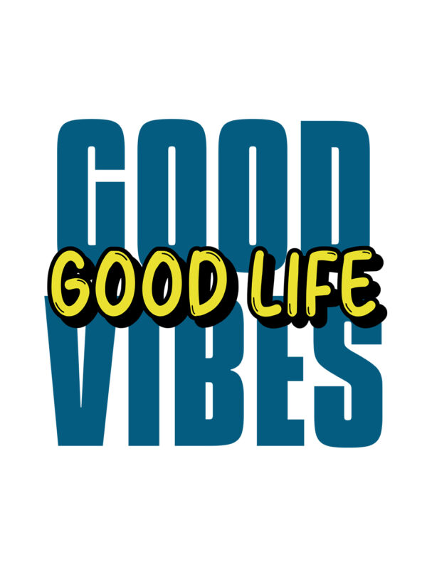 Good Vibes Good Life Men's Graphic Printed White T-Shirt