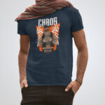Men's Graphic Printed Navy Blue T-Shirt