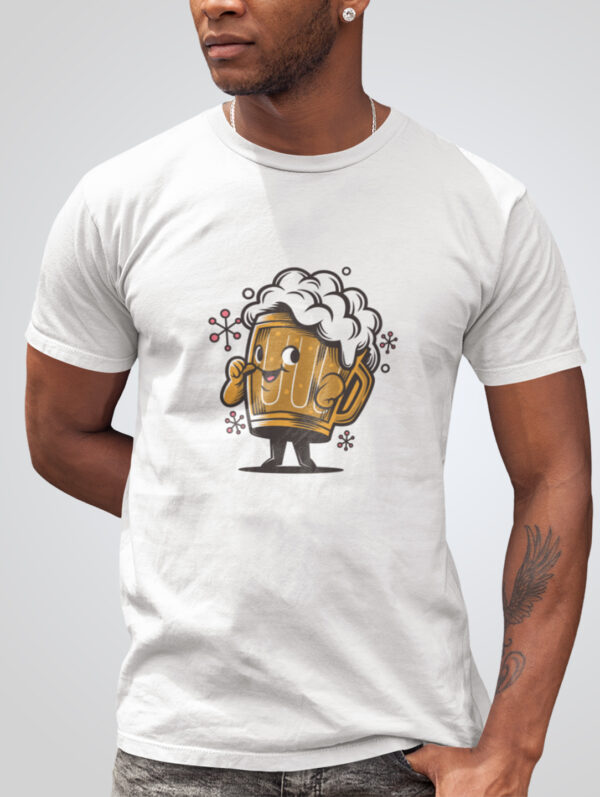 Graphic Printed Men's White T-Shirt