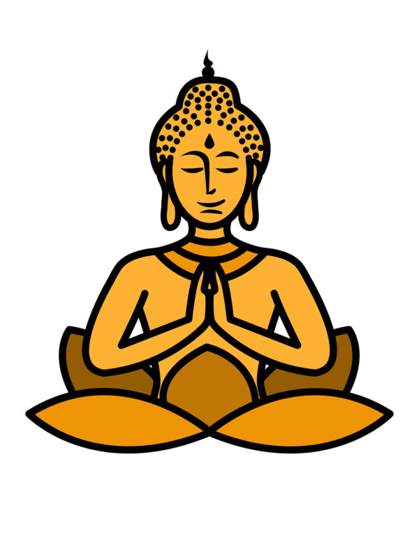 Buddha Meditation Men's Graphic Printed White T-Shirt