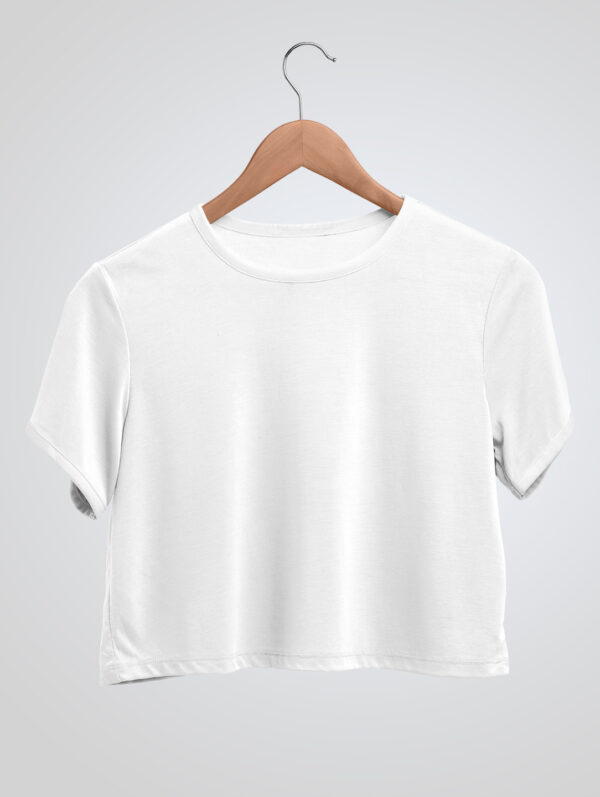 Plain White Crop Top T-Shirt