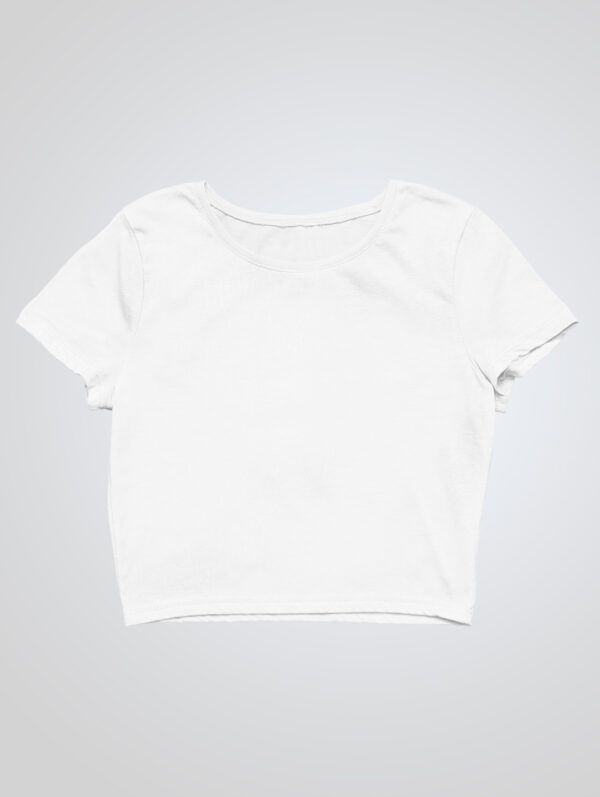 Plain White Crop Top T-Shirt