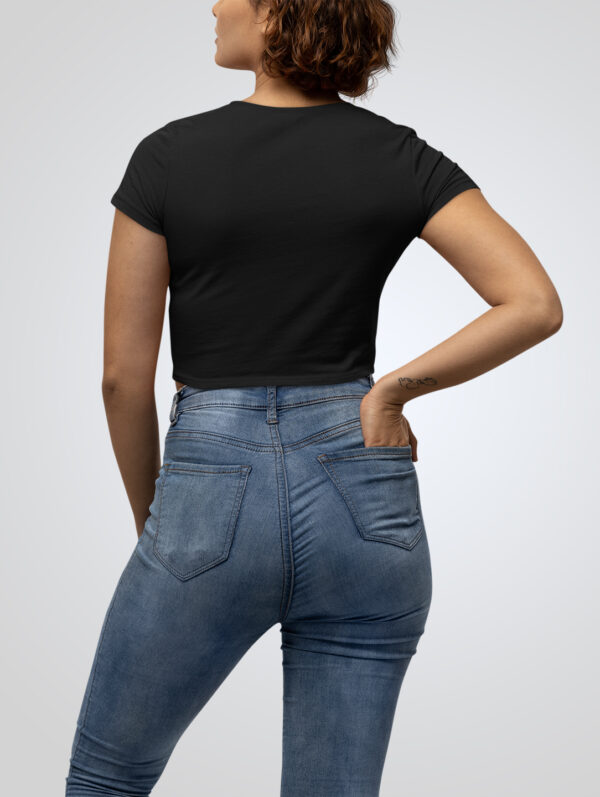 Black Crop Top T-Shirt Beauty