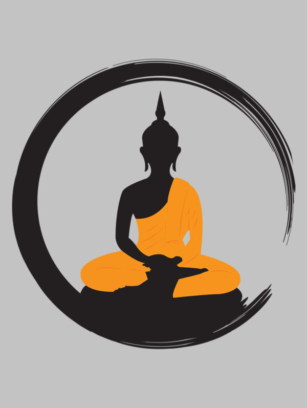 Buddha Men's Grey Melange T-Shirt