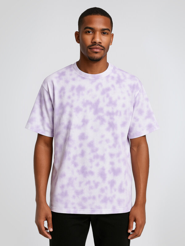 White Lavender Tie Dye Oversized T-Shirt