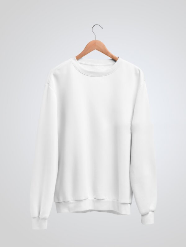 Plain White Sweatshirt For Men's