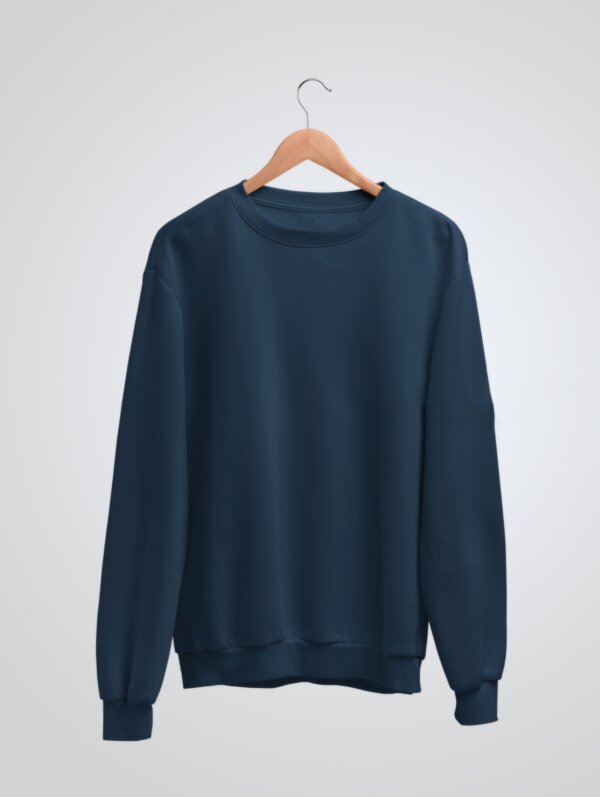 Plain Navy Blue Sweatshirt For Men's